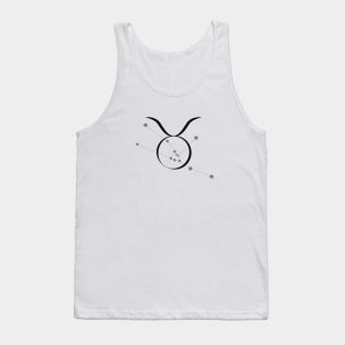 Taurus - Zodiac Sign Symbol and Constellation Tank Top